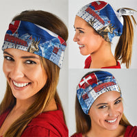 Slovakia Where Eagles Fly Neck Gaiter Bratislava Castle Chamois Eagle Patriotism