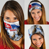 Slovakia Where Eagles Fly Neck Gaiter Bratislava Castle Chamois Eagle Patriotism
