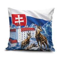 Slovakia Where Eagles Fly Pillow Cover Bratislava Castle Chamois Eagle Patriotism
