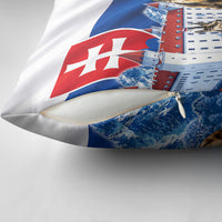 Slovakia Where Eagles Fly Pillow Cover Bratislava Castle Chamois Eagle Patriotism