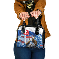 Slovakia Where Eagles Fly Shoulder Handbag Bratislava Castle Chamois Eagle Patriotism