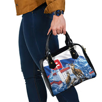 Slovakia Where Eagles Fly Shoulder Handbag Bratislava Castle Chamois Eagle Patriotism