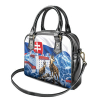 Slovakia Where Eagles Fly Shoulder Handbag Bratislava Castle Chamois Eagle Patriotism
