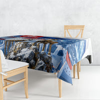 Slovakia Where Eagles Fly Tablecloth Bratislava Castle Chamois Eagle Patriotism