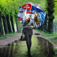 Slovakia Where Eagles Fly Umbrella Bratislava Castle Chamois Eagle Patriotism