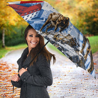 Slovakia Where Eagles Fly Umbrella Bratislava Castle Chamois Eagle Patriotism