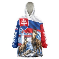 Slovakia Where Eagles Fly Wearable Blanket Hoodie Bratislava Castle Chamois Eagle Patriotism