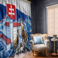 Slovakia Where Eagles Fly Window Curtain Bratislava Castle Chamois Eagle Patriotism