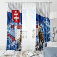 Slovakia Where Eagles Fly Window Curtain Bratislava Castle Chamois Eagle Patriotism