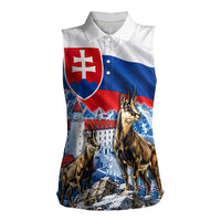 Slovakia Where Eagles Fly Women Sleeveless Polo Shirt Bratislava Castle Chamois Eagle Patriotism