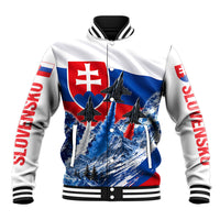 Slovakia Military Freedom Baseball Jacket Fighter Jets Soldier Eagle Mountain