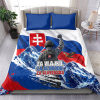 Slovakia Military Freedom Bedding Set Fighter Jets Soldier Eagle Mountain