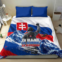 Slovakia Military Freedom Bedding Set Fighter Jets Soldier Eagle Mountain