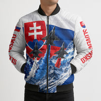 Slovakia Military Freedom Bomber Puffer Jacket Fighter Jets Soldier Eagle Mountain