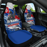 Slovakia Military Freedom Car Seat Cover Fighter Jets Soldier Eagle Mountain