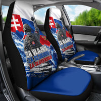 Slovakia Military Freedom Car Seat Cover Fighter Jets Soldier Eagle Mountain