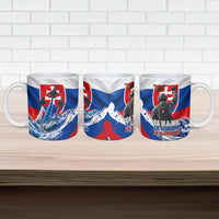 Slovakia Military Freedom Ceramic Mug Fighter Jets Soldier Eagle Mountain
