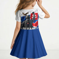 Slovakia Military Freedom Kid Short Sleeve Dress Fighter Jets Soldier Eagle Mountain