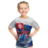 Slovakia Military Freedom Kid T Shirt Fighter Jets Soldier Eagle Mountain