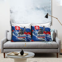 Slovakia Military Freedom Pillow Cover Fighter Jets Soldier Eagle Mountain