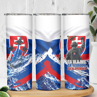 Slovakia Military Freedom Skinny Tumbler Fighter Jets Soldier Eagle Mountain