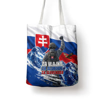 Slovakia Military Freedom Tote Bag Fighter Jets Soldier Eagle Mountain