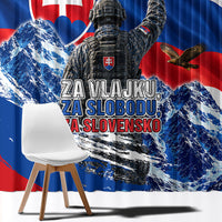 Slovakia Military Freedom Window Curtain Fighter Jets Soldier Eagle Mountain