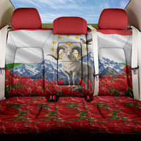 Tajikistan National Pride Back Car Seat Cover Ismoil Somoni Monument Marco Polo Sheep Flag