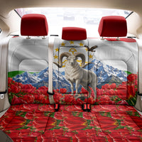 Tajikistan National Pride Back Car Seat Cover Ismoil Somoni Monument Marco Polo Sheep Flag