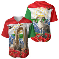 Tajikistan National Pride Baseball Jersey Ismoil Somoni Monument Marco Polo Sheep Flag