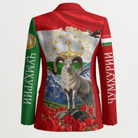Tajikistan National Pride Blazer Ismoil Somoni Monument Marco Polo Sheep Flag