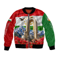 Tajikistan National Pride Bomber Jacket Ismoil Somoni Monument Marco Polo Sheep Flag