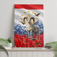 Tajikistan National Pride Canvas Wall Art Ismoil Somoni Monument Marco Polo Sheep Flag