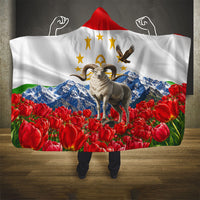Tajikistan National Pride Hooded Blanket Ismoil Somoni Monument Marco Polo Sheep Flag