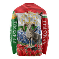 Tajikistan National Pride Long Sleeve Shirt Ismoil Somoni Monument Marco Polo Sheep Flag
