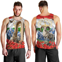 Tajikistan National Pride Men Tank Top Ismoil Somoni Monument Marco Polo Sheep Flag