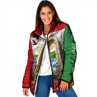 Tajikistan National Pride Padded Jacket Ismoil Somoni Monument Marco Polo Sheep Flag