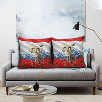 Tajikistan National Pride Pillow Cover Ismoil Somoni Monument Marco Polo Sheep Flag