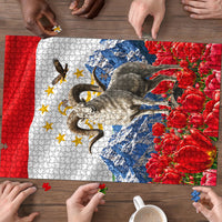 Tajikistan National Pride Puzzle Ismoil Somoni Monument Marco Polo Sheep Flag