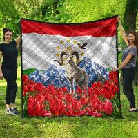 Tajikistan National Pride Quilt Ismoil Somoni Monument Marco Polo Sheep Flag
