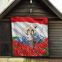 Tajikistan National Pride Quilt Ismoil Somoni Monument Marco Polo Sheep Flag