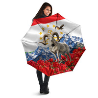Tajikistan National Pride Umbrella Ismoil Somoni Monument Marco Polo Sheep Flag