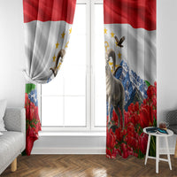 Tajikistan National Pride Window Curtain Ismoil Somoni Monument Marco Polo Sheep Flag