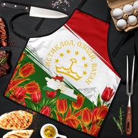 Tajikistan Independence Day Apron Ismoil Somoni Monument Flag Map Red Tulips