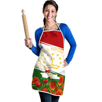 Tajikistan Independence Day Apron Ismoil Somoni Monument Flag Map Red Tulips