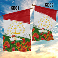 Tajikistan Independence Day Garden Flag Ismoil Somoni Monument Flag Map Red Tulips