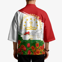Tajikistan Independence Day Kimono Ismoil Somoni Monument Flag Map Red Tulips