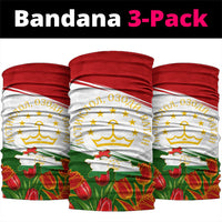 Tajikistan Independence Day Neck Gaiter Ismoil Somoni Monument Flag Map Red Tulips