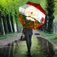 Tajikistan Independence Day Umbrella Ismoil Somoni Monument Flag Map Red Tulips