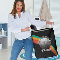 Never Forget Pluto 1930-2006 Laundry Basket Vintage Retro Rainbow Planet Outer Space Astronomy Graphic Art